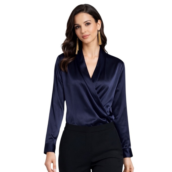 Silky Soft Draping Blouse Top - Picture 2 of 9